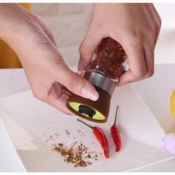 Manual Salt And Pepper Grinder Herb Spice Pepper Mill Machine Seasoning Bottle Transparent Dustproof Grinding Kitchen Gadgets
