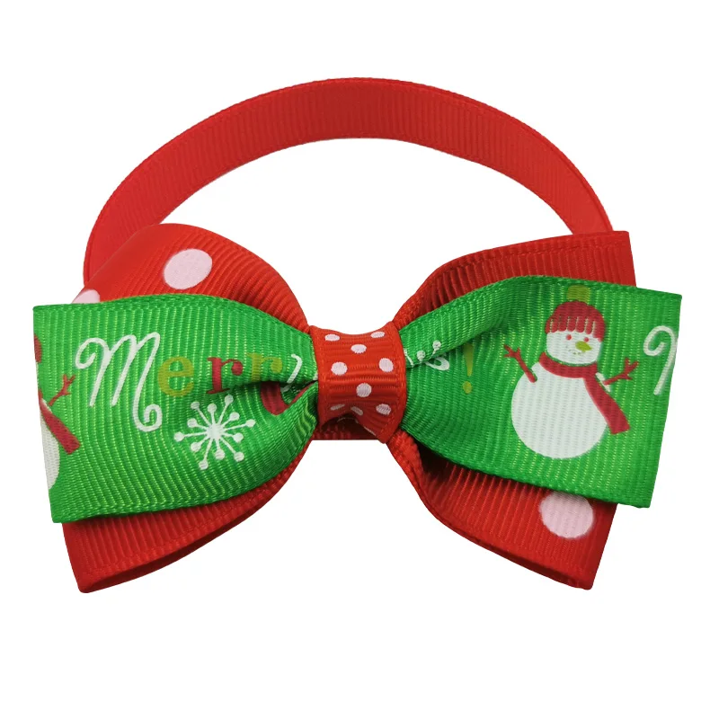 Christmas Pet Dog Grooming Accessories Santa Puppy Dog Cat Bow Tie Adjustable Bows For Dogs Pet Products Mix Colors Wholesale