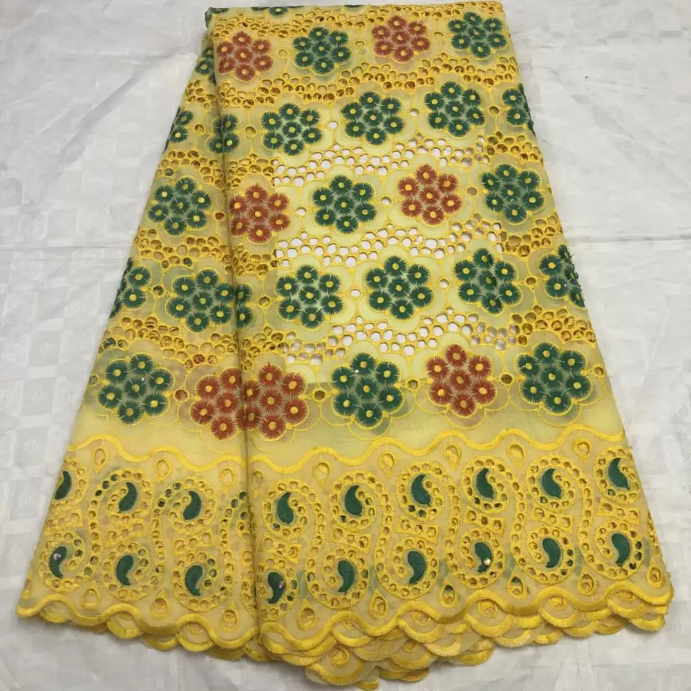 STILL FLY/желтые хлопковые сухие Кружева fabirc швейцарское кружево из вуали с камнями хлопок duabi кружево для женщин 5 ярдов/лот