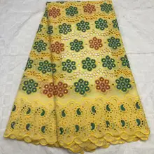 STILL FLY/желтые хлопковые сухие Кружева fabirc швейцарское кружево из вуали с камнями хлопок duabi кружево для женщин 5 ярдов/лот