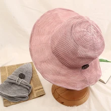 Модная женская шляпа от солнца с бантом, с широкими полями, флоппи, летние шляпы для женщин, летняя пляжная Панама, соломенная шляпа-ведро, женская шляпа