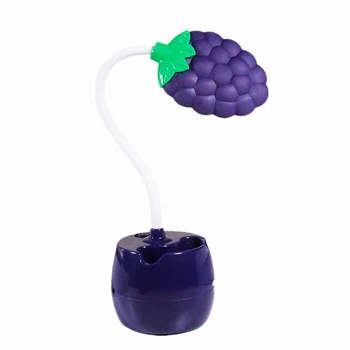 

1PC Fruit Shaped Book Reading Lamp USB Charging Eye Protection Light Desk Light with Pen Holder (Purple Grapes)