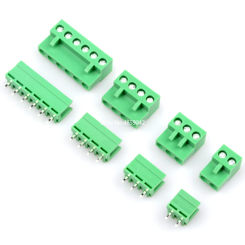 

5 sets/lot HT5.08 2 3 4 5 6 8pin Terminal plug type 300V 10A KF2EDGK 5.08mm pitch PCB connector screw terminal block