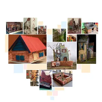 

1/16 Miniature Simulation Brick DIY Kit Sand Table Diorama Landscape Scenery