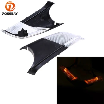

POSSBAY Car LED Rearview Side Replacement Mirror Turn Signal Lights for Volkswagen Polo Classic 2008-2009 External Lights