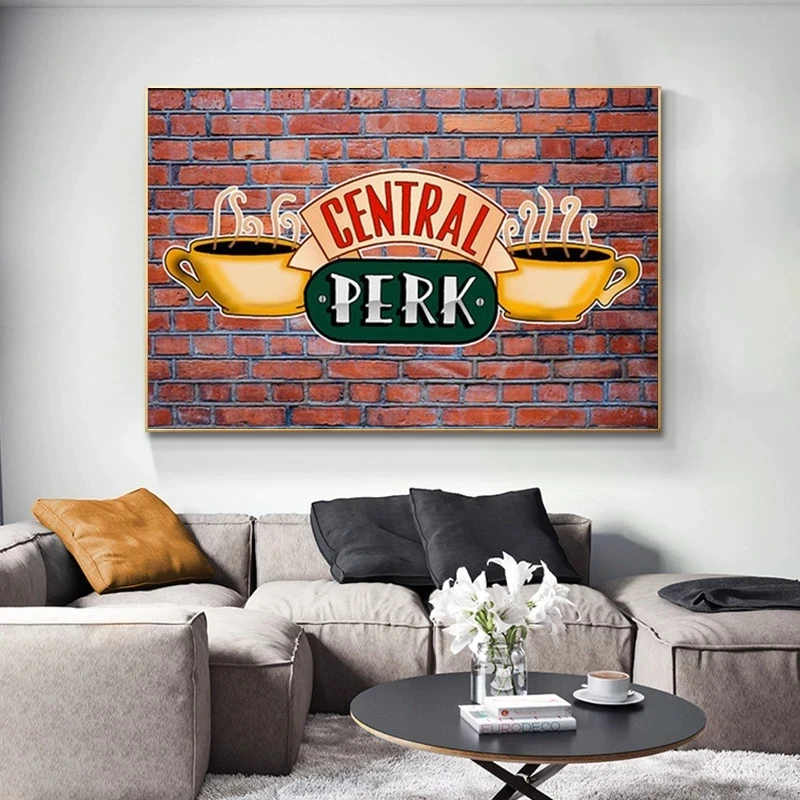 Central Perk Cafe Canvas Painting Friends TV Show Posters and Prints