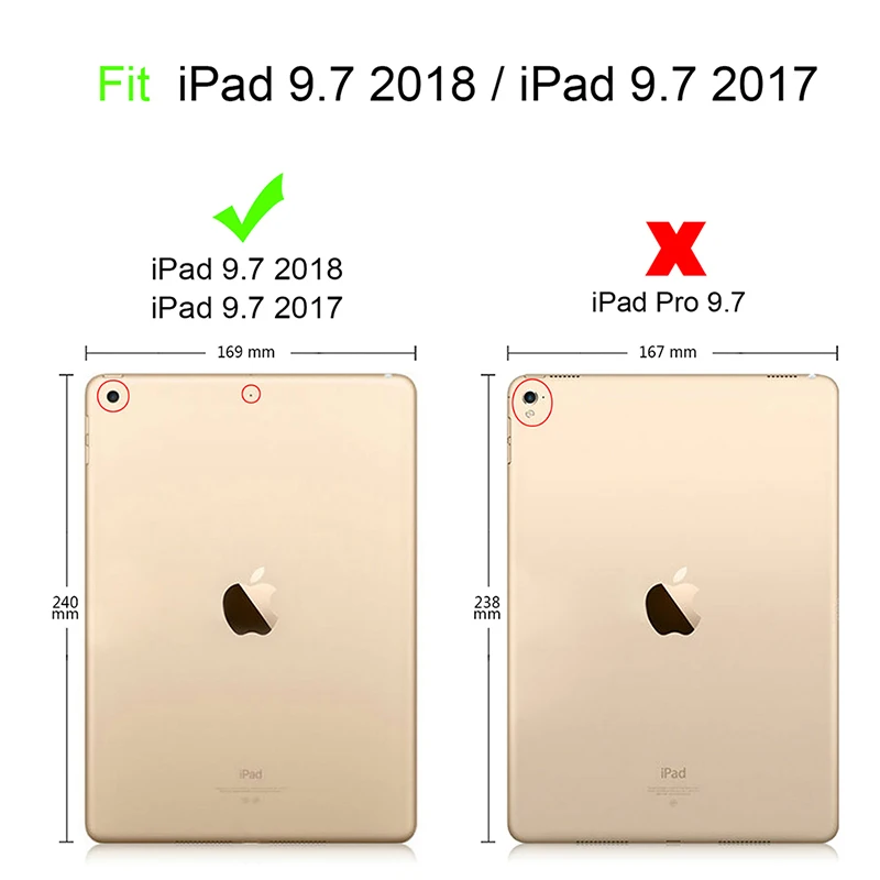 Чехол MTT 2018 для ipad 9 7 дюймов A1893 A1954 Тонкий чехол из искусственной кожи с откидной