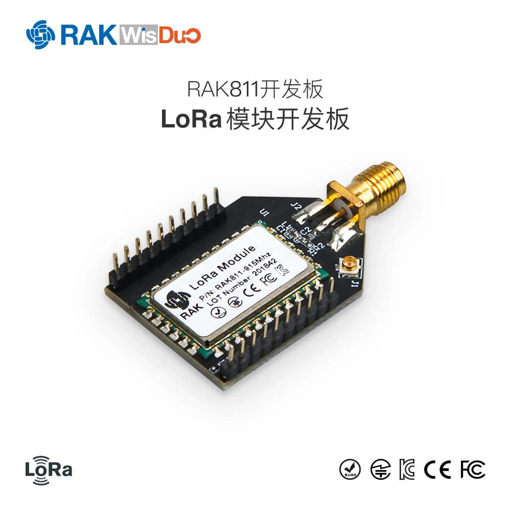 LoRa Node RAK811 комплект разработки с открытым исходным кодом со встроенным SX1276, низкое энергопотребление и большое расстояние LoRa Node RAK811 комплект разработки с открытым исходным кодом со встроенным SX1276, низкое энергопотребление и большое расстояние