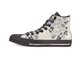 

I believe in Miracles Novelty Design Casual Canvas Shoes Custom shoes Drop Shipping