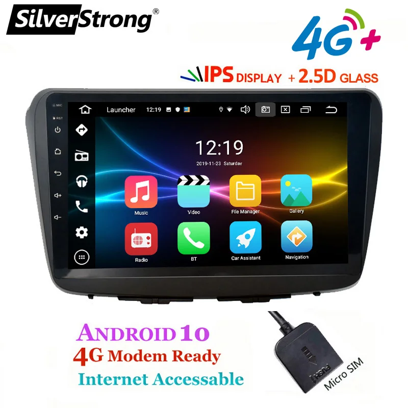 SilverStrong IPS 2.5D 9 дюймов Автомобильный музыкальный видео Android10.0 для Suzuki Baleno Maruti MP3