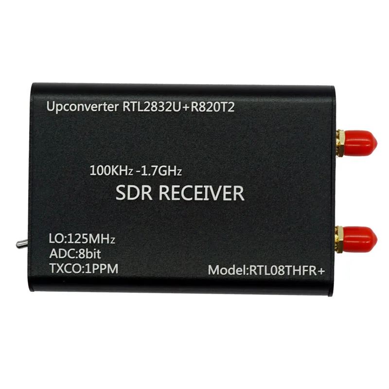 100KHz-1.7GHz Upconverter+1PPM TXCO RTL-SDR Receiver RTL2832U+R820T2 SDR Radio RTL08THFR+ SDR