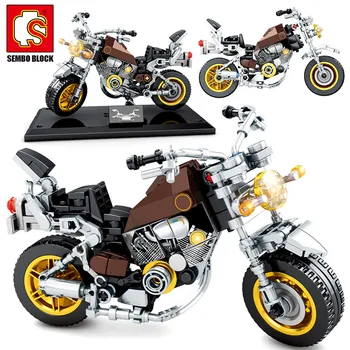 

SEMBO City Creator Off-road Motorbike Model Building Blocks Technic Motorcycle DIY Assemble Bricks Educational Toys For Children