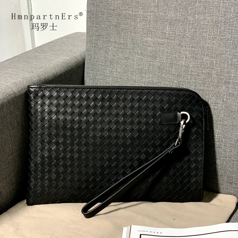

Hmn Partn Ers Men Wallet 2020 New Cowhide Genuine Leather Clutch Bag Fashion High Quality Large Capacity Zipper Designer Purse