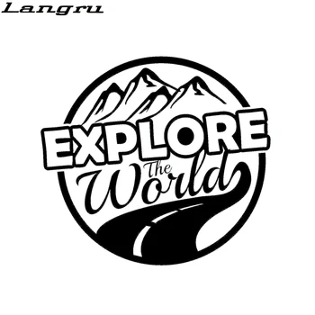 

Langru 15*13.5cm Funny Explore The World Adventure Car Camper Caravan Novelty Vinyl Decal Sticker Accessories Jdm