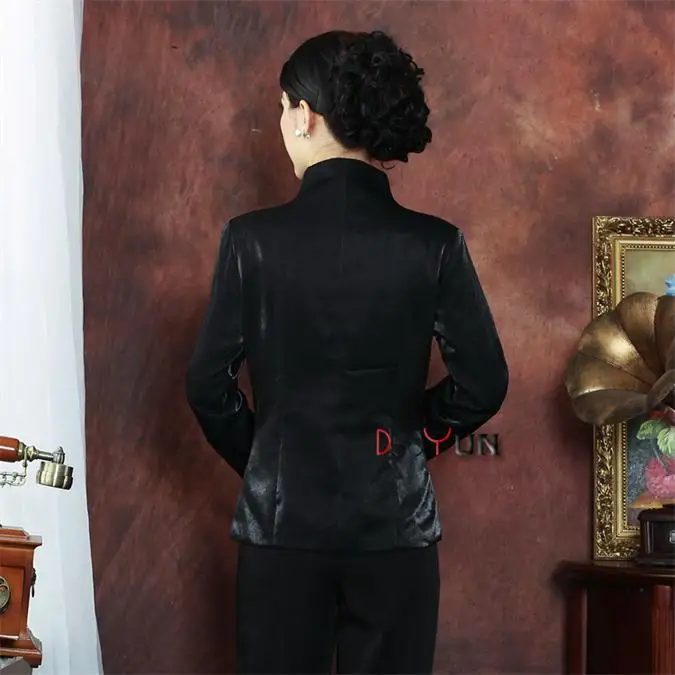 Cena Gorąca Salf 2 kolor do wyboru hurt detal chiński kobiet jedwab satyna odzież kurtka płaszcz odzież wierzchnia kostium