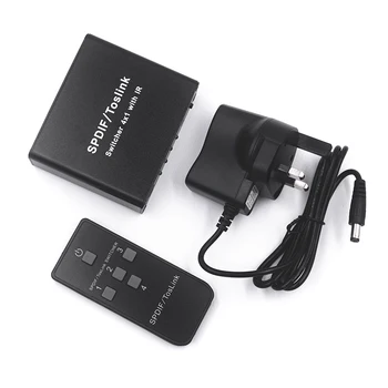 

4x1 Toslink Switch Digital Optical SPDIF Audio Switcher Box with IR Remote Control PUO88