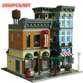 

Series house fit 10246 creators city streetview set house figures model building kit blocks bricks kid gift diy toy