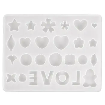 

Flower Heart Round Letters Pendant Silicone Resin Mold Resin Epoxy Jewelry Tools