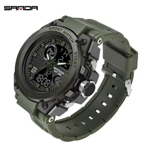 SANDA Sports Men's Watches Luxury Military Quartz Electronic Watches Shockproof Waterproof Digital Wristwatch Relogio Masculino