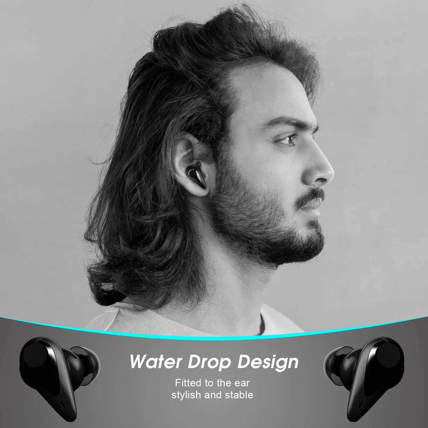 Fones de Ouvido sem Fio Controle de Toque com tipo c Fones de Ouvido para Iphone e Android Agosto Bluetooth Carregamento Esporte In-ear Ep810 Tws 5.0 - Image 3