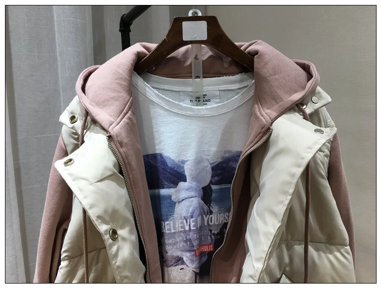 

Korean-style Fashion Autumn And Winter New Products Simple Solid Color Mock Two-Piece Deconstructable Sleeves Loose Versatile Ca