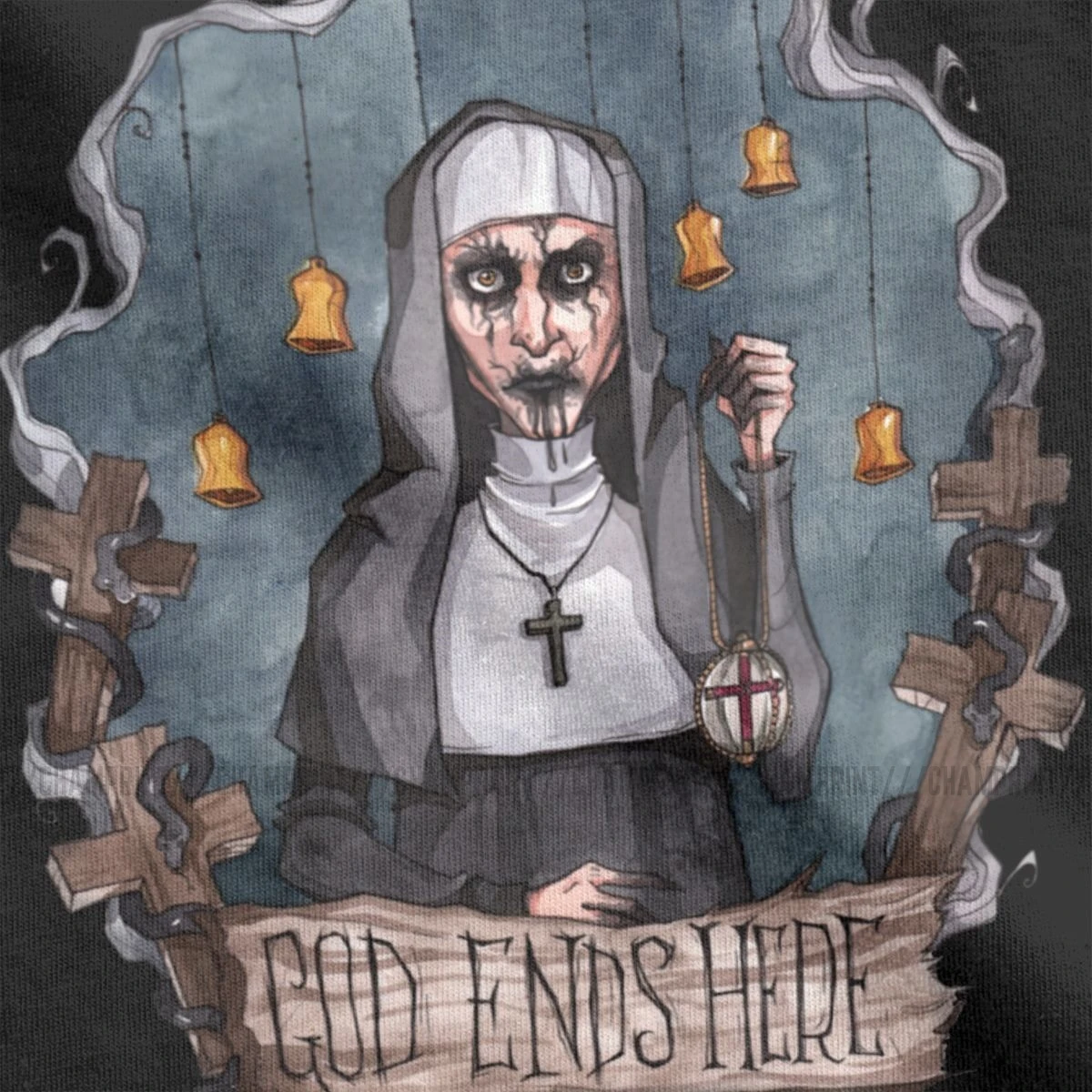 God Ends Here The monun, мужская повседневная футболка из чистого хлопка, футболка с круглым вырезом и коротким рукавом, летняя одежда