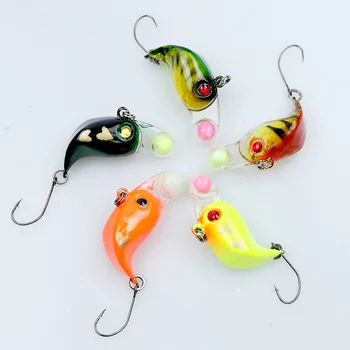 

JAPAN Small Trout Fishing Lures Mini VIB 2.5cm 3g Luminous Hard Bait Top water Fishing Lures Trout Lures with japan hooks