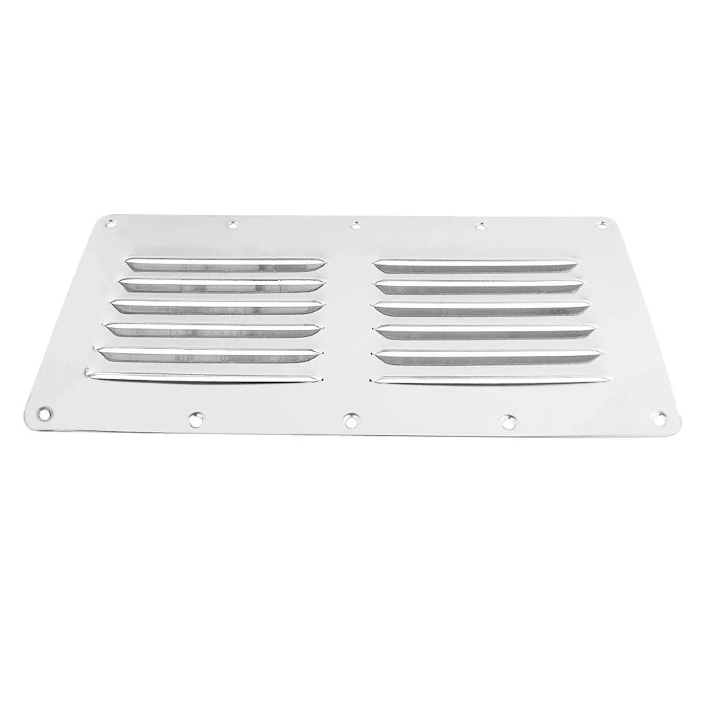 115x231mm/4.5x9.1inch Rectangular Louvered Air Vent Grill Ventilation Grille for Marine Boat Replacement, 316 Stainless Steel