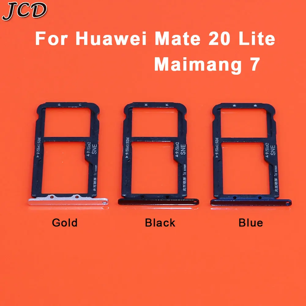 JCD для huawei mate20 mate 20 lite Maimang 7 Micro Sim карта держатель Слот запасной отсек адаптеры золотой черный синий