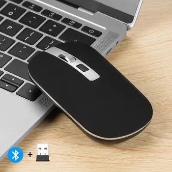 

Dual-Mode 2.4GHz USB Wireless + Bluetooth 5.1 Mouse Optical Gaming Computer Mouse 1600DPI Rechargeable Mice For PC Laptop#G1