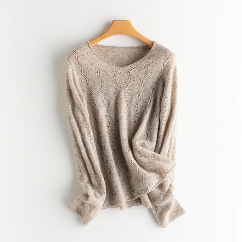 2020 new fashion V-neck 100% Cashmere Sweater