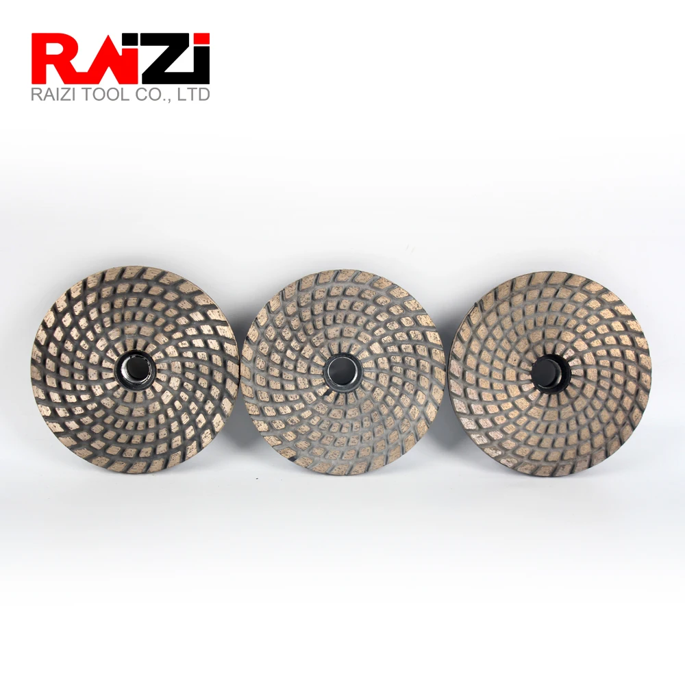 Raizi 4 inch metal bond sintered diamond grinding wheel/disc with adapter for granite with M14,5/8