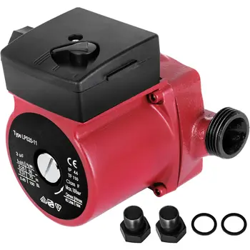 

Water Circulation Pump LPS20-11, Solar Circulation Pump 3 Speeds, Booster Pump Flow of 45 L / min with Head of 6 m 75 W Red