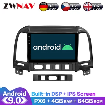 شراءأندرويد 9.0 4 + 64G DSP اللاسلكية Carplay راديو سيارة تحديد مواقع لمشغل أقراص دي في دي الملاحة لشركة هيونداي سانتا في 2006-2011 رئيس وحدة الوسائط المتعددة