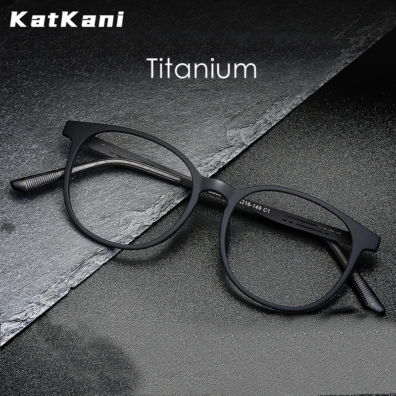 

KatKani Ultralight Retro Round Men's and Women's Fashion Eyeglasses Frame Comfortable Myopia Prescription Glasses Frame K99113