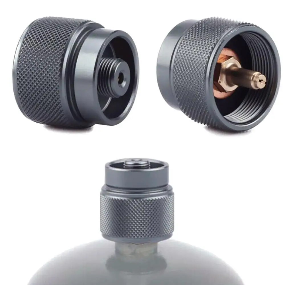 Camping Gas Tank Propane Adapter Aluminum Stove Conversion Split Gas Furnace Connector Outdoor Flat Head Hiking Equipment Small