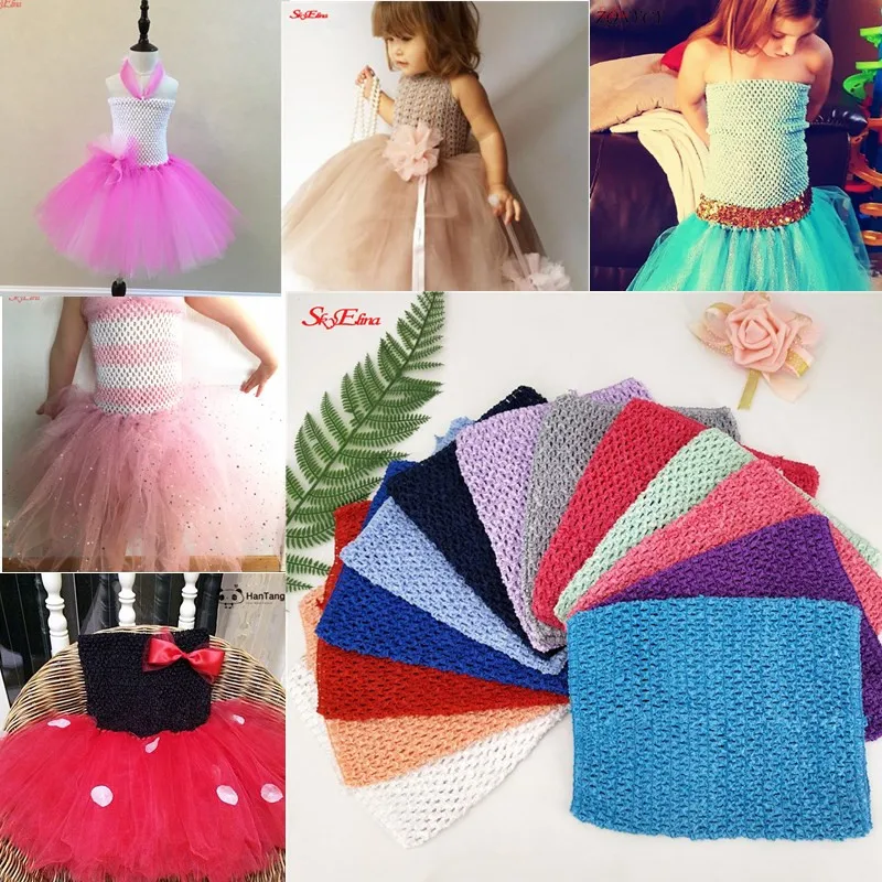 DIY Girls Apparel Tulle Headbands Crochet Tube Skirt Girl Tube Top 