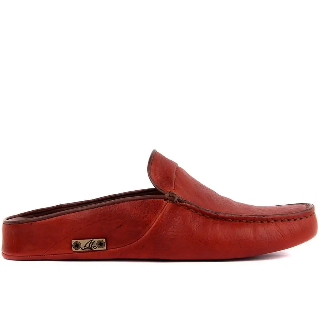 

Sail-Lakers Tile Color Leather Men 'S Home Slipper