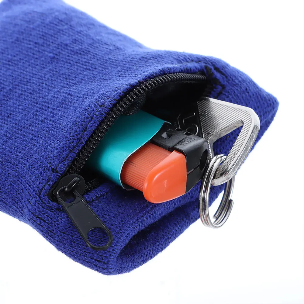 Sports Wristband With Zipper Pocket Multi-colored Purse Bag Wrist Protection Band Outdoor Sport Running Cycling Gym Key Pocket