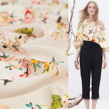 

50x112cm Natural 100% mulberry silk double joe fabric 16mm soft shiny matt anti-wrinkle clothing shirt fabric for dress cloth