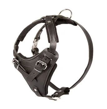 

FORDOGTRAINERS harness leather Attack for working dogs H1 S black