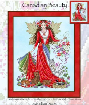 

11/14/16/18/22/25/28 color aida choose cross stitch kit canadian beauty canada maple beaver lynx goose squirrel
