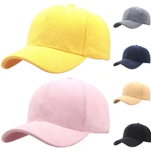 

Solid Color Trendy Corduroy Peaked Caps Neutral Universal Sports Baseball Caps Adjustable Japanese Style Breathable Hat