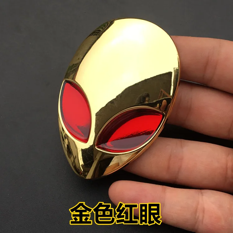【Mary DAI Store】Metal 3D Alienware Alien Head Auto Logo Sticker Vinyl Car Decals Graphic Quality Car Styling auto Accessories.