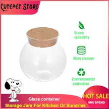 Новое поступление милый дизайн Чай Кофе сахарные Стеклянные Канистры цветочное растение ваза горшок для оформления дома вечерние Прозрачные красивые