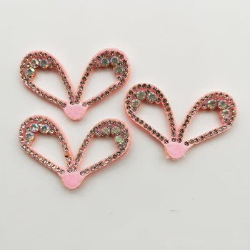 

26pcs/lot big size 5.5*3.5cm Felt back side Heart diamond Appliques for Craft Clothes Sewing Supplies DIY Hair Clip Accessories