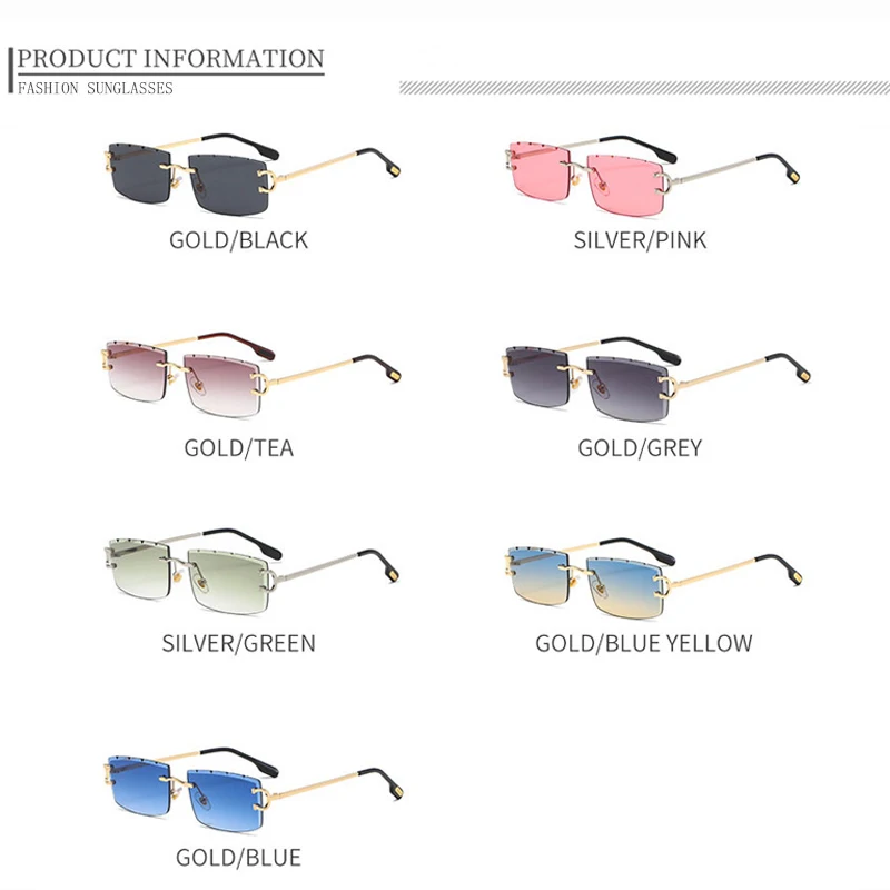 RUNHUIS Vintage Sonnenbrille Quadratisch - UV400, Retro Design Unisex