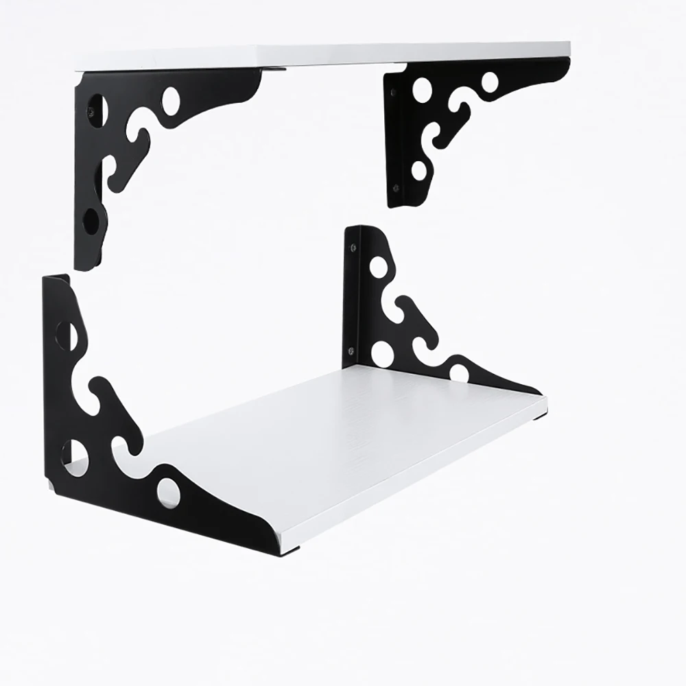 

2PCS 6-12 Inch Black Metal Triangle Angle Bracket Heavy Support Wall Mounted Bench Table Shelf Bracket DIY Furniture Hardware