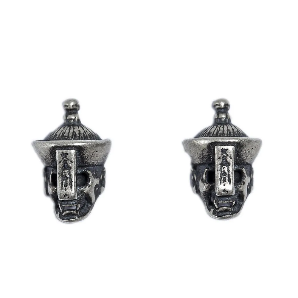 "La Totem" boucles d'oreille tete de mort zombie