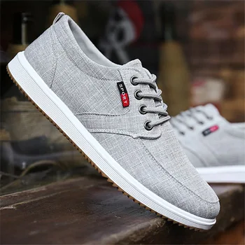 

New Men Casual Canvas Shoes Breathable Sneakers Shoes Light Walking Male Shoes Zapatillas Hombre Chaussure Homme K13-42